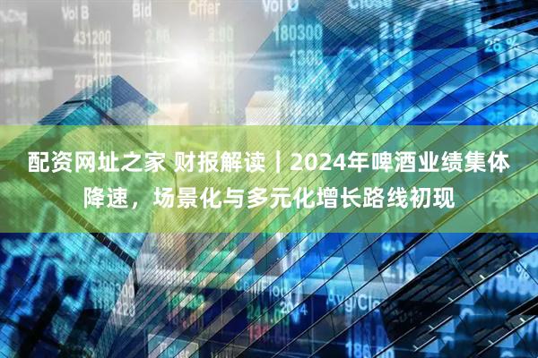 配资网址之家 财报解读｜2024年啤酒业绩集体降速，场景化与多元化增长路线初现