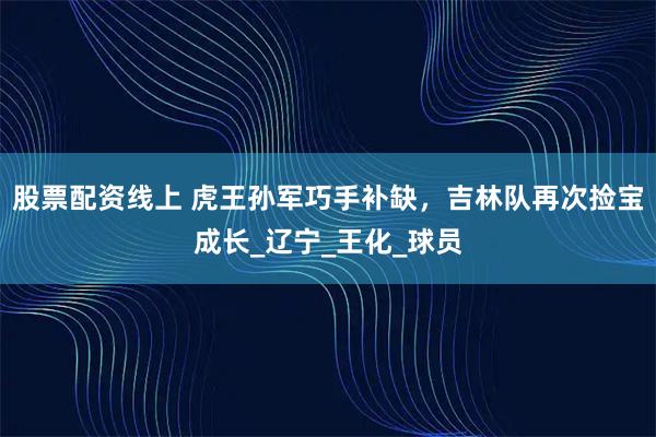 股票配资线上 虎王孙军巧手补缺，吉林队再次捡宝成长_辽宁_王化_球员